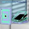 WESOROL Case for iPad A16 11th/10th Generation 2025/2022 with Pencil Holder Shoulder Strap iPad Case 10th Generation Shockproof Cover for iPad 11th/10th Gen Cases,Purple Green view 2