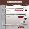 Outdoor Surveillance Camera Pole Wall Mounted, Universal CCTV Security Poles with Cross Arm Bracket, Stainless Steel Gun Camera Pole Weatherproof(Single Ball,0.5 m(1.64 ft)) view 2