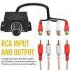 UBANU 3Pcs Universal RCA Level Controller with Audio Cables | Car Audio Bass Control Knob | RCA Stereo Cables | for Motorcycle, Home Theater, Speakers view 2