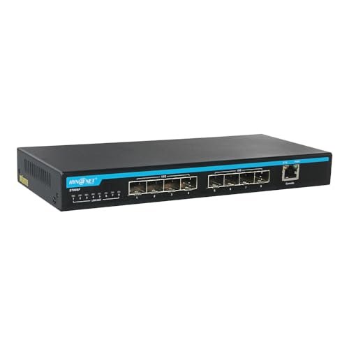 8-Port 10G SFP+ Managed Switch, L3 Web Managed, 160Gbps Bandwidth, Desktop/Wall Mount, Metal Fan Cooling, Console Port, Supports 1G/2.5G/10G SFP Modules, Port Isolation, LED Indicators