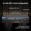 8-Port 10G SFP+ Managed Switch, L3 Web Managed, 160Gbps Bandwidth, Desktop/Wall Mount, Metal Fan Cooling, Console Port, Supports 1G/2.5G/10G SFP Modules, Port Isolation, LED Indicators view 2