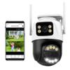 6MP Dual Lens Outdoor Security Camera Outdoor, WiFi Home Surveillance Camera, 2.4GHz Wireless, PTZ, 355Pan, 90Tilt, Human Detection & Auto Tracking, 2-Way Audio, IP66, Night Vision, 24/7 recording view 1