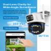 6MP Dual Lens Outdoor Security Camera Outdoor, WiFi Home Surveillance Camera, 2.4GHz Wireless, PTZ, 355Pan, 90Tilt, Human Detection & Auto Tracking, 2-Way Audio, IP66, Night Vision, 24/7 recording view 2