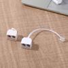 4 Pack Phone Line Splitter, RJ11 6P4C 1 Male to 2 Female Two Way Wall Jack Adapter, 2 Pcs with Pigtail Cable and 2Pcs Wireless for Office Home Landline Telephone, Fax Machine, Modem (White) view 2