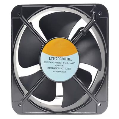 LTH20060HBL AC 220/240V 0.43/0.45A 63/65W 200x200x60mm 2-Wire Cooling Fan