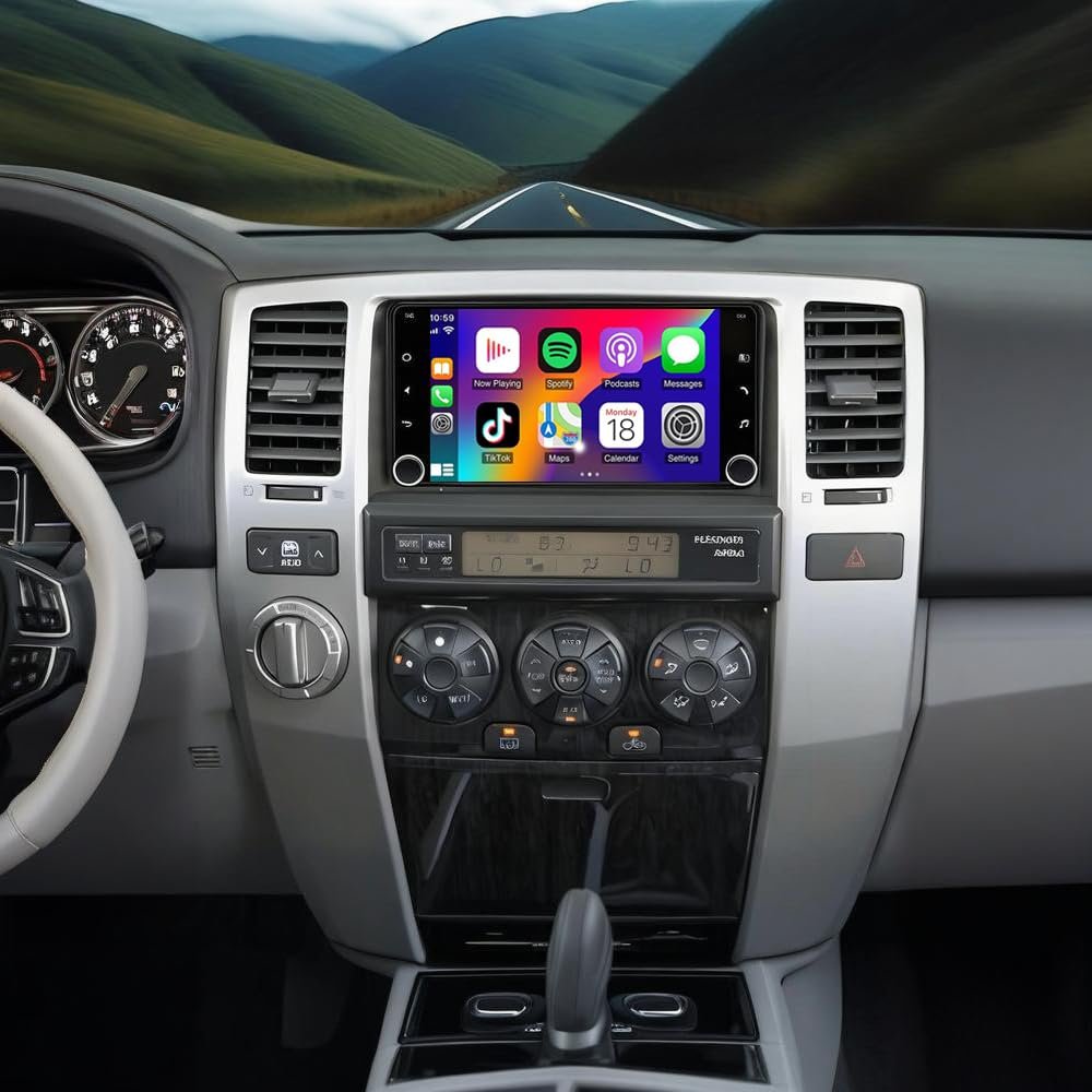 4+64G Car Stereo Radio for Toyota Sequoia 2003 2004 2005 2006 2007 with Wireless Carplay & Android Auto,7 Inch Car Audio Receiver GPS Navigation Unit with Bluetooth Head Unit Backup Camera WiFi SWC