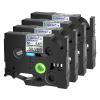 USUPERINK 4 Pack TZe-M931 12mm 0.47 Laminated Tape Compatible with Brother P Touch Label Tape 1/2 inch TZe TZ-M931 TZeM931 Black on Matte Silver TZe TZ Label for PT-H100 PT-H110 D200 D210 D400 D600 view 1
