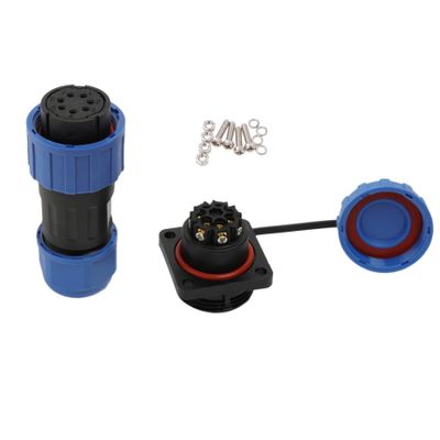 HangTon TY20 7 Pin 5A Female Male Waterproof Connector, M20 Thread, Cable Plug Socket Solder-Free for 250V Power Outdoor Device DIY Boat Surfboard