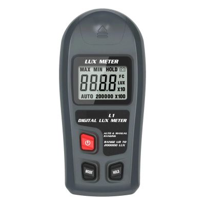 lux Meter, Portable Digital Lux Meter 0200,000lux LCD/FC Measurement Tester Pocket Sensor Photometer Lighting Intensity Brightness Measurement