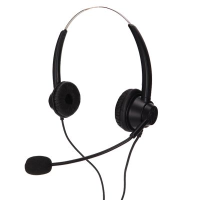 ciciglow Binaural Business Headset, Type C Double Sided Headset with Noise Cancelling Microphone Binaural Headphone for Call Center Online Course Conference Call
