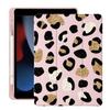 BlHMCASE Cute Leopard Print for iPad (A16) 11th Generation Case 11 Inch 2025, for iPad 10th Generation Case 10.9 Inch 2022 with Pencil Holder, Auto Sleep/Wake, Pink Leather Soft TPU Back Cover view 1