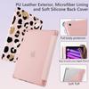 BlHMCASE Cute Leopard Print for iPad (A16) 11th Generation Case 11 Inch 2025, for iPad 10th Generation Case 10.9 Inch 2022 with Pencil Holder, Auto Sleep/Wake, Pink Leather Soft TPU Back Cover view 4