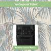 Outdoor TV Cover 50 Inch Tropical Palm Leaf Trees TV Enclosure Beige Wood Grain TV Covers for Outside TV Display Screen Protector with Remote Control Pocket Home Decor view 4