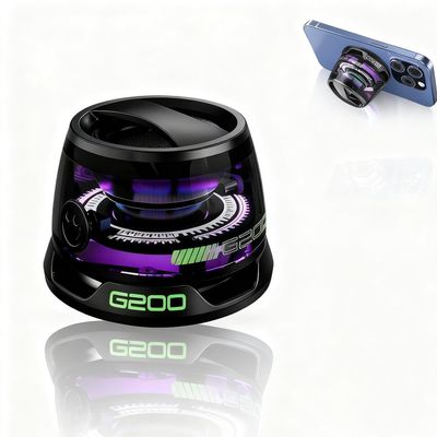Gluar Magnetic Bluetooth Mini Speaker with RGB Lights, Bluetooth 5.4 Low Latency, Enhanced Bass Portable Wireless Speaker for Car/Home/Outdoor,Black