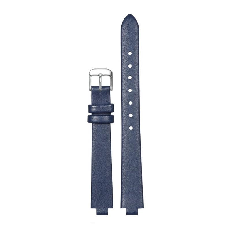 Genuine Leather Watch Strap For Longines PrimaLuna L8.115 L8.116 L8.110(Blue s1,14 * 8mm)