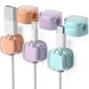 6 Pack Magnetic Cable Clips, Cord Organizer Holder, Strong Adhesive Desk Cable Management Organizer, Phone USB Charging Cords Wire Holder Organizer for Home, Office, Car, Desk, Nightstand (Colourful) view 1