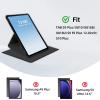 HGGJFLYX Case for Samsung Galaxy Tab S9/S9 FE/S10 Plus Tablet,360 Degree Rotating Multi-Angle Viewing Stand Fold Leather Tablet Cover for S9/S9 FE/S10 Plus,Auto Sleep/Wake,Cows with Flower Crowns view 2