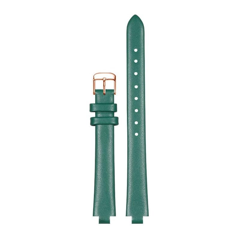 Genuine Leather Watch Strap For Longines PrimaLuna L8.115 L8.116 L8.110(Green r1,14 * 8mm)