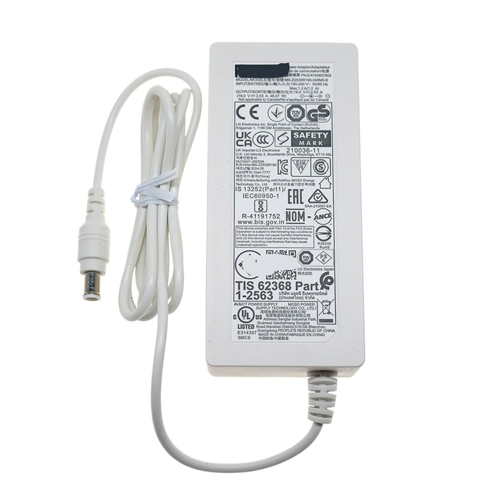 19V 2.53A AC Adapter Power Supply(White,EU Plug)