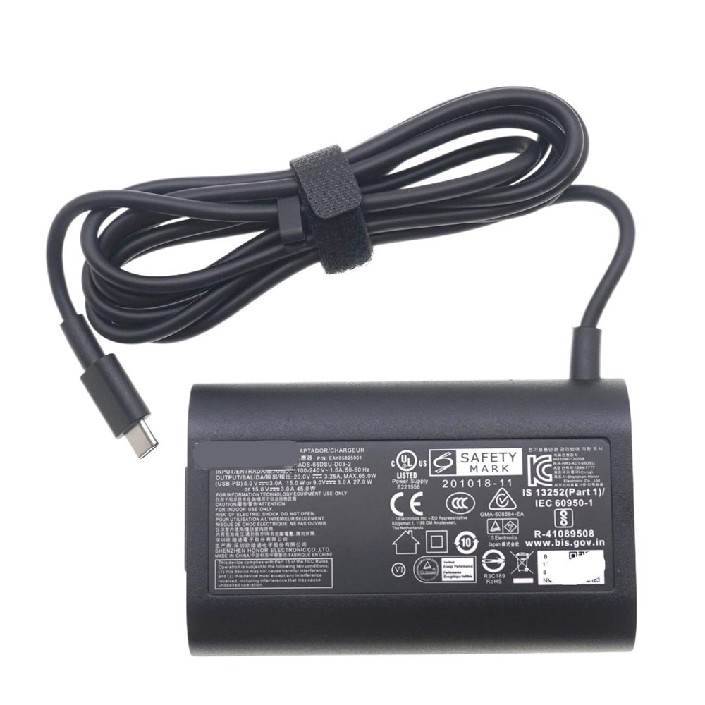 65W USB Type C 20V 3.25A AC Adapter Power Supply(UK Plug)
