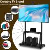 ALINUOYQ Mobile Cart Rolling TV Stand, 69.09x25.2x3.94inch Mobile TV Stand, Height Adjustable Portable Outdoor Rolling TV Stands with Wheels for Home Office Conference Hall view 3