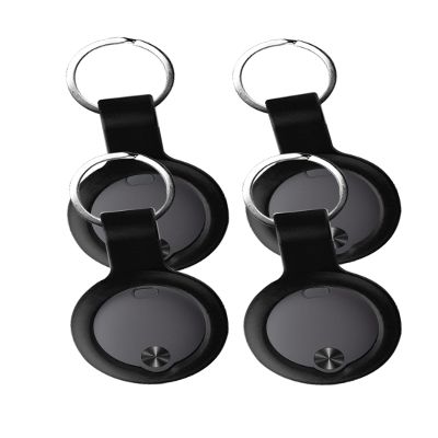 Case for IMSVEPR Tracker Tags - Superior Silicone Build, Shockproof & Anti - Slip. Fits Widely, Protects Against Scratches. Precise Cutouts Ensure Full Functionality.Black(4 Pack).