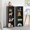 8-Tier Media Tower Rack, CD DVD Slim Storage Cabinet with Adjustable Shelves, Tall Narrow Bookcase Display Bookshelf for Home Office,Multi-functional double-decker bookcase (Black) view 2