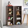 8-Tier Media Tower Rack, CD DVD Slim Storage Cabinet with Adjustable Shelves, Tall Narrow Bookcase Display Bookshelf for Home Office,Multi-functional double-decker bookcase (Walnut) view 2