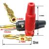 100Pcs Gold Plated 4mm Banana Screw to Binding Post Test Probes Adapter 5 Color(Green) view 4