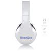 BESTGOT Headphones for Kids Children Headphones for Kids Boys Adult with Microphone Volume Control Foldable Headset with 3.5mm Plug Removable Cord (White/Blue) view 4