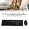 Yoidesu Wireless Keyboard and Mouse Combo, 2.4GHz 104 Keys Full Size Ergonomic Keyboard, Smart, Anti Fading for Laptop, Computer, PC (Black) view 2