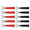 10PCS 6MM Insulated Fork Spade U-Type Wire Connector Electrical Crimp Terminal Y Spade Copper Banana Socket 6mm J.10009(5 red 5 Black) view 2