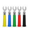 10PCS 6MM Insulated Fork Spade U-Type Wire Connector Electrical Crimp Terminal Y Spade Copper Banana Socket 6mm J.10009(5 red 5 Black) view 3