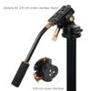Aluminum Alloy 3 Way Damping Video Tripod Head with Pan Bar Handle, DSLR Camera Tripod Head Adapter, 360 Panoramic with Quick Load Plate, for Tripods and Monopods view 4