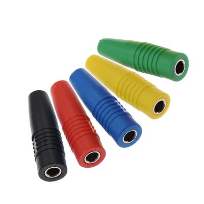100PCS 4MM Banana Socket Female Adapter Extension Insulated Banana Coupler Connector(Blue)