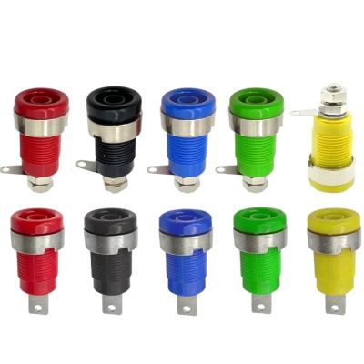 20pcs 4MM Banana Socket Jack 32A Insulated Panel Mount Binding Post Connector Multimeter Socket Banana Head Female(LW Red x 20pcs)