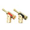 8Pcs 24K Gold Plated Banana Connectors Audio 45Dgree Locking Banana for Speaker Cable(8Pcs Mixed) view 1