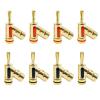 8Pcs 24K Gold Plated Banana Connectors Audio 45Dgree Locking Banana for Speaker Cable(8Pcs Mixed) view 2