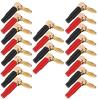 20PCS 4mm L-Shaped Right Angle Banana Soft Plastic Shell 90 Degree Banana Connector Red Black view 1