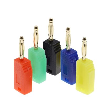 100PCS 2MM Male Retractable Tube Stackable Banana Wire Solder Connector(Red)