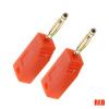 100PCS 2MM Male Retractable Tube Stackable Banana Wire Solder Connector(Red) view 2