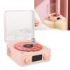 ariarly Bluetooth Speaker with Ambient Light and Time Display Retro Player Style Speaker 3 in 1 Multifunction Small Stereo Wireless for Bedroom, Party (Pink) view 3