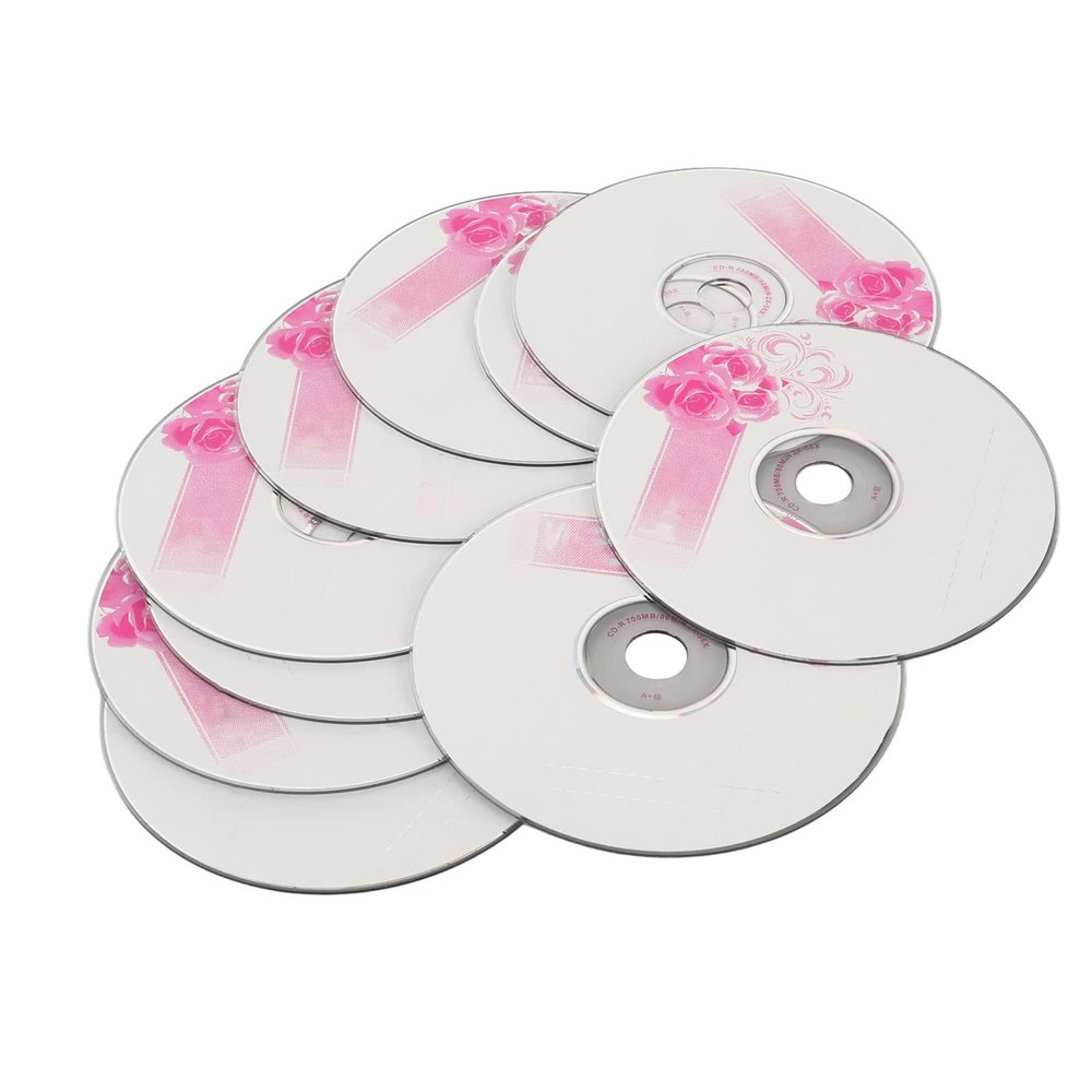 Yoidesu CD R Blank Discs, 52X 730MB Recordable Discs for Data and Music, with Protective Case, Recordable Media Blank CDs for Video Camera, 175 Songs 225 Photos (10PCS)