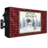 Outdoor TV Cover Merry Christmas Tree Cute Snowman Weatherproof Waterproof Outside TV Protector with Zipper,Snowflake on Red Black Plaid Smart Television Screen Cover for 30 to 32Inch Screens view 1