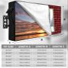 Outdoor TV Cover Merry Christmas Tree Cute Snowman Weatherproof Waterproof Outside TV Protector with Zipper,Snowflake on Red Black Plaid Smart Television Screen Cover for 30 to 32Inch Screens view 2