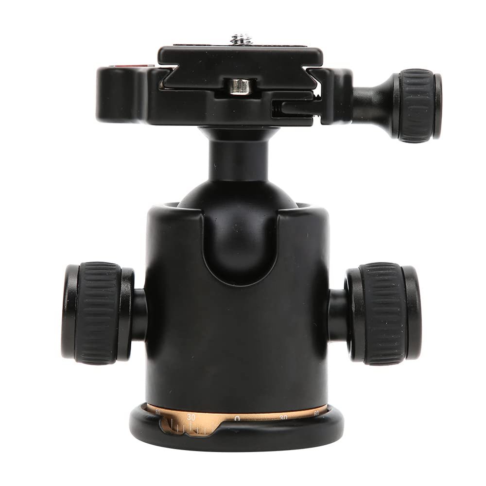 BK 03 Aluminium Alloy Head, Tripod Head with, 360 Degree Panoramic Rotation, Fine Tuning Damping Knob, Quick Release Plate for DSLR Camera, Load 8kg