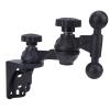 Luocute Aluminum Fish Finder Mount, Adjustable Marine Electronic Holder Bracket for Boat GPS Fish Finder with Dual Ball Head, Rubber Pad, Multiple Joint Rotations, Reinforced Arm view 1