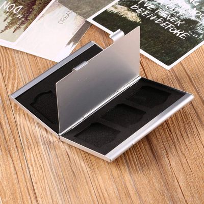 Acouto : Portable Aluminum SD Card Holder 6pcs SD Memory Cards Storage Protector Carry, Memory, ElectronicsComputers & AccessoriesComputer Accessories & PeripheralsMemory