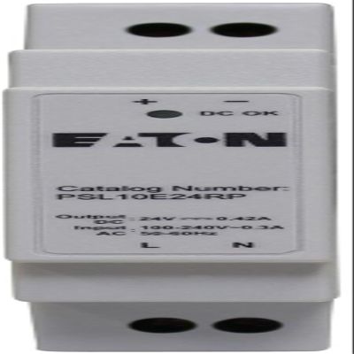 Eaton Electrical - PSL10E24RP - Eaton PSL Series 24V DC Low-Profile Power Supply (PSU), 1PH 85-264VAC, 24VDC, 0.42A,