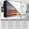 Outdoor TV Cover Christmas Snowman Bird Blue Snowflakes Weatherproof Waterproof Outside TV Protector with Zipper,Winter Snow Retro Linen Smart Television Screen Cover for 70 to 75Inch Screens view 2